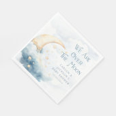 Over het Baby shower van de maan Napkins Servet (Hoek)