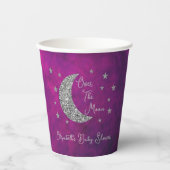 Over het Baby shower van de maan Papieren Bekers (Voorkant)