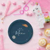 Over het Baby shower van de maan Papieren Bordje (Feest)