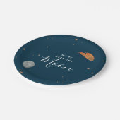 Over het Baby shower van de maan Papieren Bordje (Gekanteld)