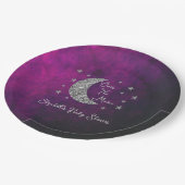 Over het Baby shower van de maan Papieren Bordje (Gekanteld)