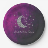 Over het Baby shower van de maan Papieren Bordje (Voorkant)