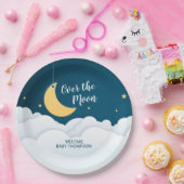 Over het Baby shower van de maan Papieren Bordje (Feest)
