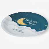 Over het Baby shower van de maan Papieren Bordje (Gekanteld)