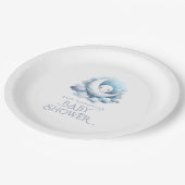 Over het Baby shower van de maan Papieren Bordje (Gekanteld)