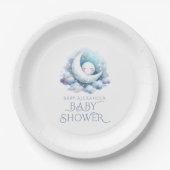 Over het Baby shower van de maan Papieren Bordje (Voorkant)