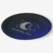 Over het Baby shower van de maan Papieren Bordje (Gekanteld)