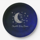Over het Baby shower van de maan Papieren Bordje (Voorkant)