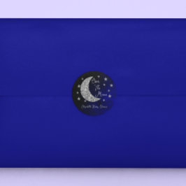 Over het Baby shower van de maan Ronde Sticker