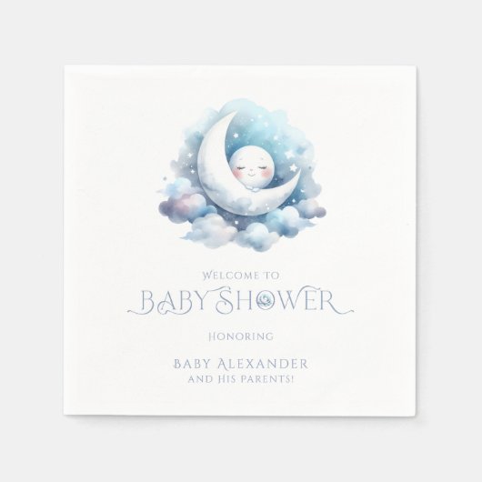 Over het Baby shower van de maan Servet (Voorkant)