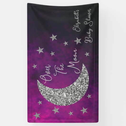 Over het Baby shower van de maan Spandoek (Verticaal)
