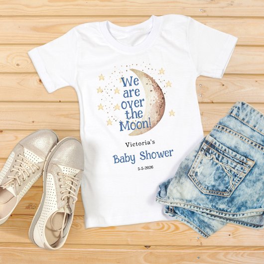 Over het Baby shower van de maan T-shirt