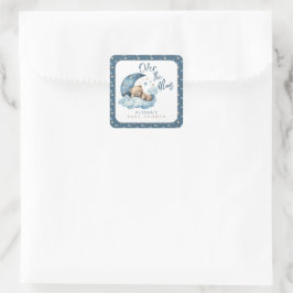 Over het Baby shower van de maan Vierkante Sticker