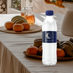 Over het Baby shower van de maan Waterfles Etiket