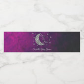 Over het Baby shower van de maan Waterfles Etiket (Enkel label)