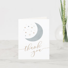 Over het Baby shower van de Moon Boy Hartelijk dan Bedankkaart