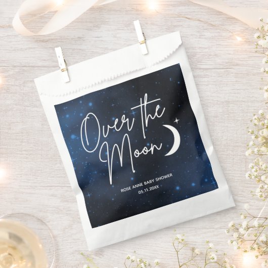 Over het Baby shower van de Moon Celestial Bedankzakje (Geknipt)