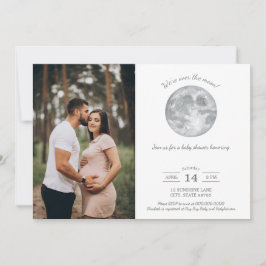 Over het Baby shower van de Moon Download de Foto Kaart