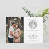 Over het Baby shower van de Moon Download de Foto Kaart (Staand voorkant)