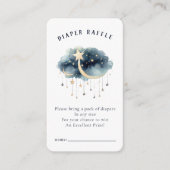 Over het Baby shower van de Moon Gold Stars Informatiekaartje (Voorkant)