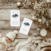 Over het Baby shower van de Moon Gold Stars Informatiekaartje