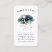 Over het Baby shower van de Moon Gold Stars Informatiekaartje (Voorkant)