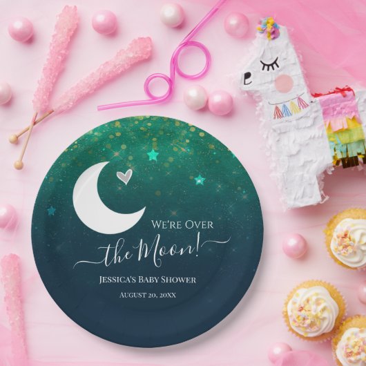 Over het Baby shower van de Moon Star Sky Papieren Bordje (Feest)