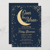 Over het Baby shower van de Moon Starry Sparkle Kaart (Voorkant / Achterkant)