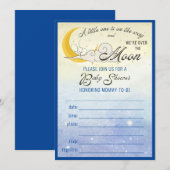 Over het Baby shower van de Moon vult Innodiging i Kaart (Voorkant / Achterkant)