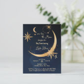 Over het Baby shower van de moonsternacht Kaart (Staand voorkant)