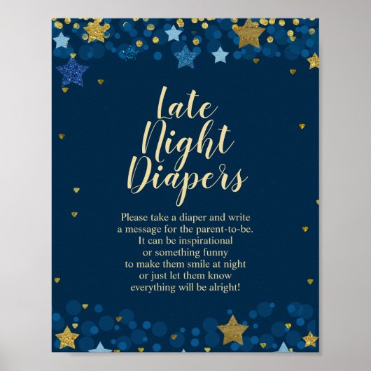 Over het Baby shower van de motormarine laat-nacht Poster (Voorkant)
