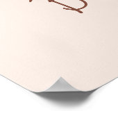 Over het Baby shower Welkomstteken van Moon Teddy  Poster (Hoek)