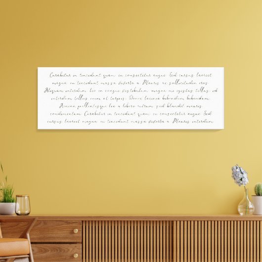 Over het bed aangepaste lied lyrische gedicht cita canvas afdruk (Insitu (Woonkamer))