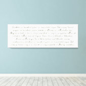 Over het bed aangepaste lied lyrische gedicht cita canvas afdruk (Insitu (Houten vloer))