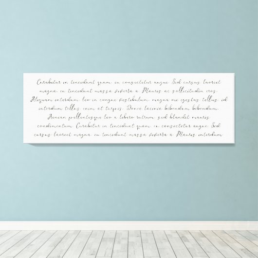 Over het bed aangepaste lied lyrische gedicht cita canvas afdruk (Insitu (Houten vloer))
