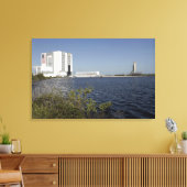 Over het bekken bekeken, Space Shuttle Atlantis Canvas Afdruk (Insitu (Woonkamer))