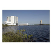 Over het bekken bekeken, Space Shuttle Atlantis Foto Afdruk (Voorkant)