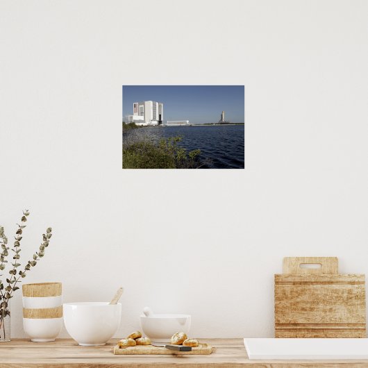 Over het bekken bekeken, Space Shuttle Atlantis Poster (Keuken)