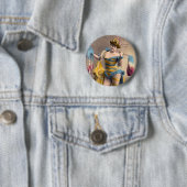 Over het beste patriotticum ronde button 5,7 cm (In situ)