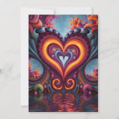 Over het bovenste hart feestdagenkaart (Voorkant)