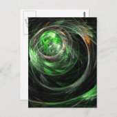 Over het Briefkaart 'World Green Abstract Art' (Voorkant / Achterkant)