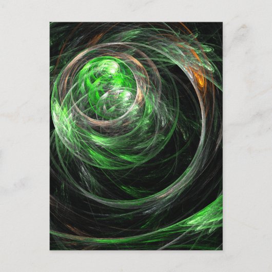Over het Briefkaart 'World Green Abstract Art' (Voorkant)