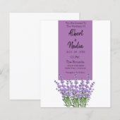 over het budgettaire Paarse lavender legant Weddin (Voorkant / Achterkant)