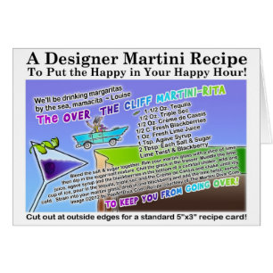 Over het Cliff Margarita Recipe Wenskaart