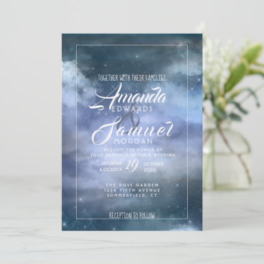 Over het Cloud Nine Wedding Kaart (Staand voorkant)