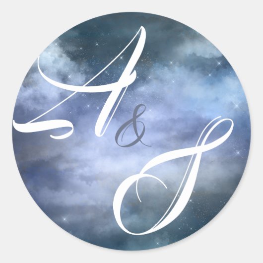 Over het Cloud Nine Wedding Ronde Sticker (Voorkant)