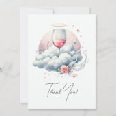 Over het Cloud Wine Vrijgezellenfeest Bedankkaart (Voorkant)