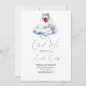 Over het Cloud Wine Vrijgezellenfeest Kaart (Voorkant)