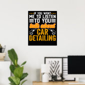 Over het details van de auto poster (Thuiskantoor)