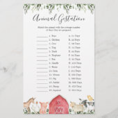 over het dierenspel bij het Baby shower van de Boe (Voorkant)